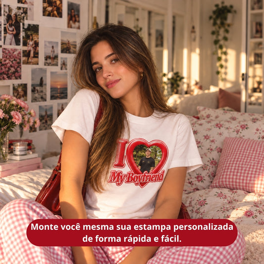 Camiseta Personalizada I Love My Boyfriend
