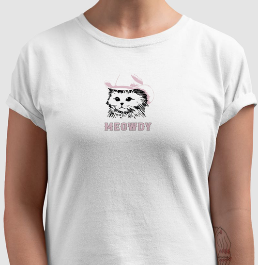 camiseta meowdy