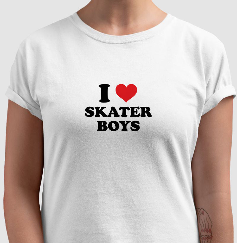 camiseta i <3 skeater boy