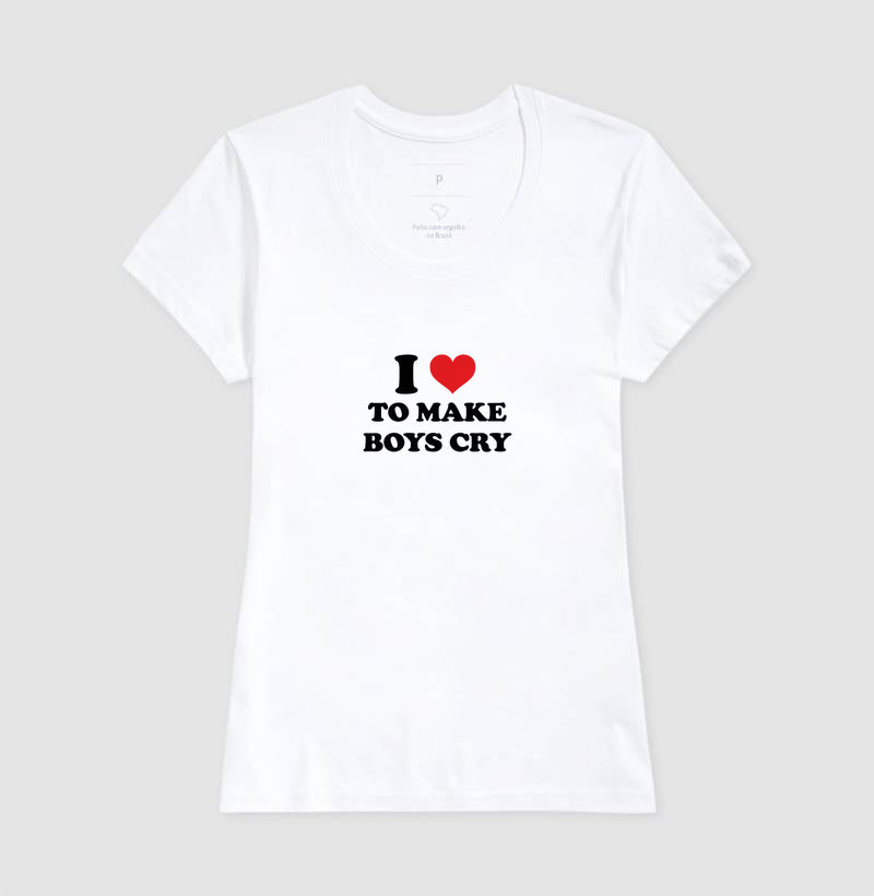 camiseta i <3 to make boys cry